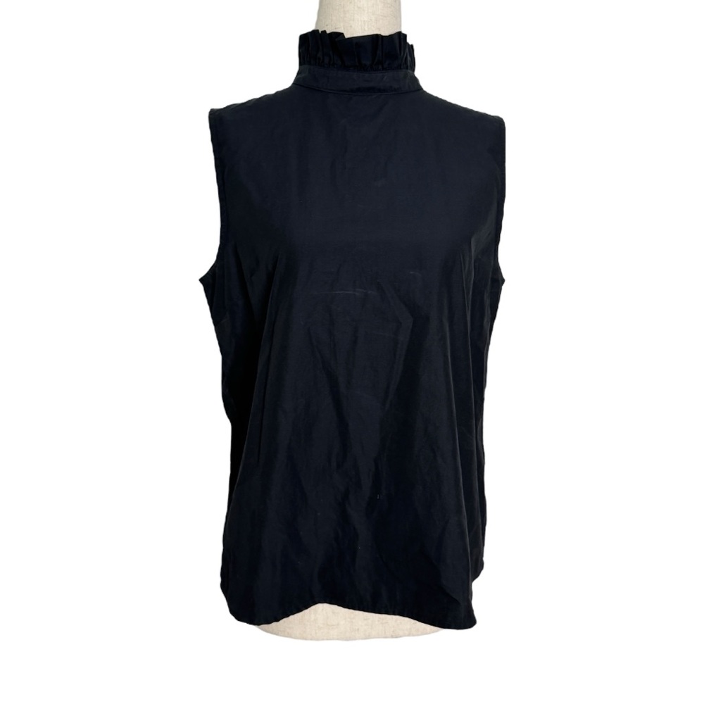 Frame Black Cotton Sleeveless‎ Top